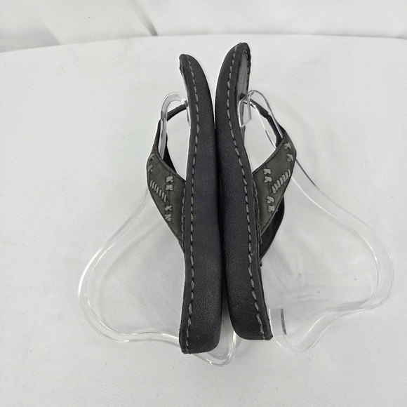 Keen Women's Bree Black Leather Thong Flip Flops sz 6 - Picture 7 of 9